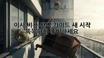 이사 비용 완벽 가이드: 새 시작, 똑똑하게 준비하세요!